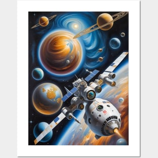 Cosmic Odyssey: A Signature Space Tapestry Posters and Art